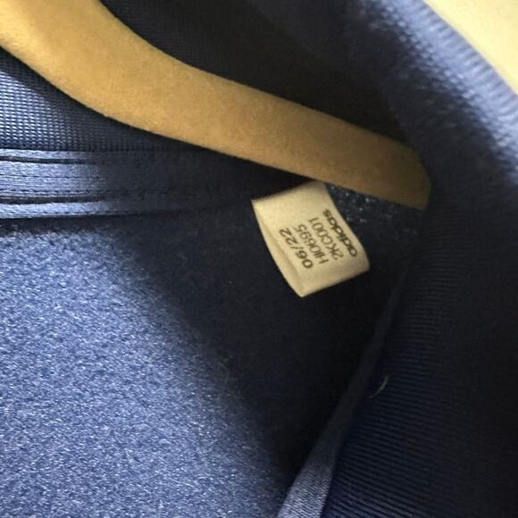 Adidas Quarter Zip Pullover Athletic Jacket Navy Blue Gray Training Perf. Sport - Picture 5 of 5